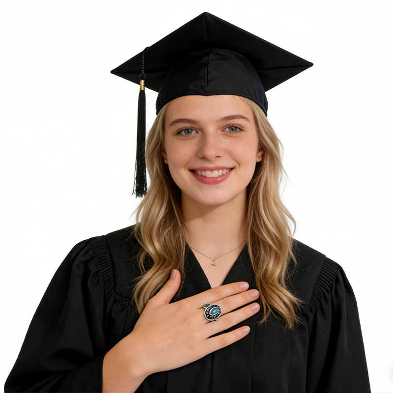 Personalized Class Rings for Men Women Custom Birthstone Name Graduation Ring Senior Rings Gifts for Graduates