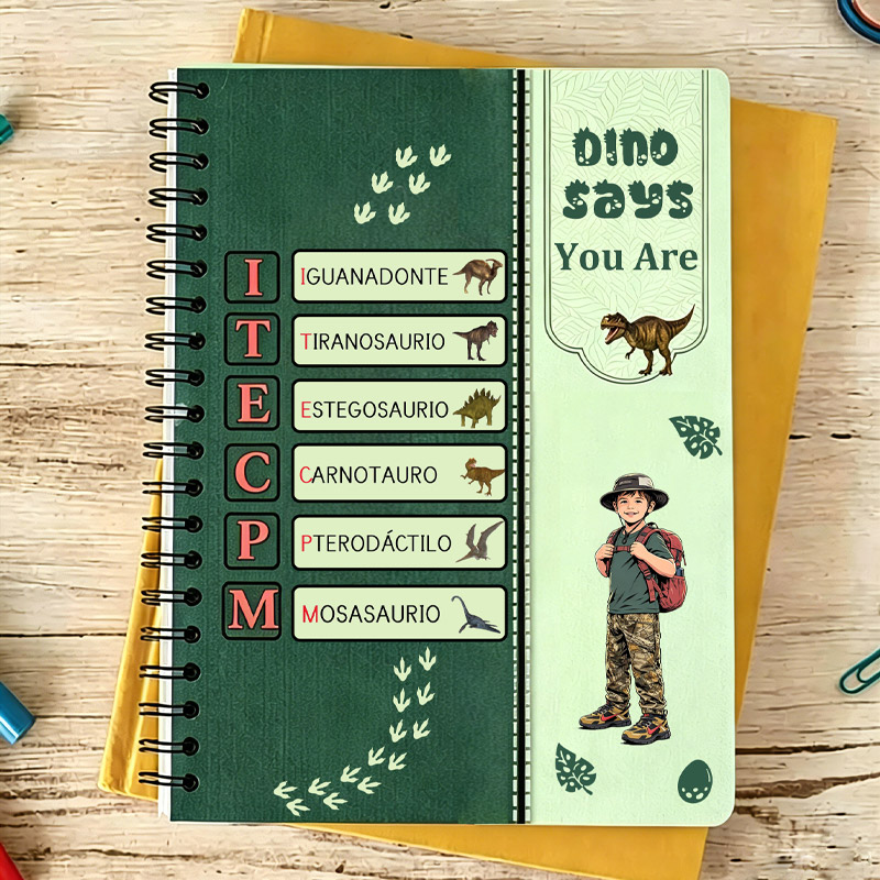 Personalized Cowboy Dinosaur Rawr Some Alphabet Name Western Adventure Kids Back To School Journal Notebook