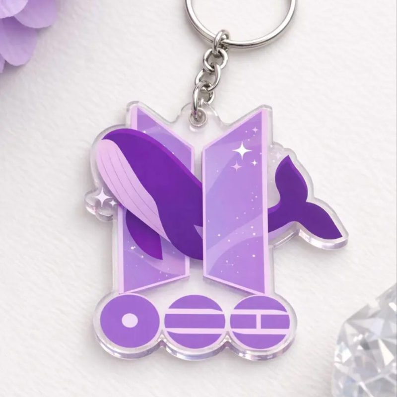 Kpop Acrylic Logo Pendant Cute Travel Bag Charm Concert Outfit Gift Ideas Creative Gift for Fans Unique Accessory Kpop Fans Keychain