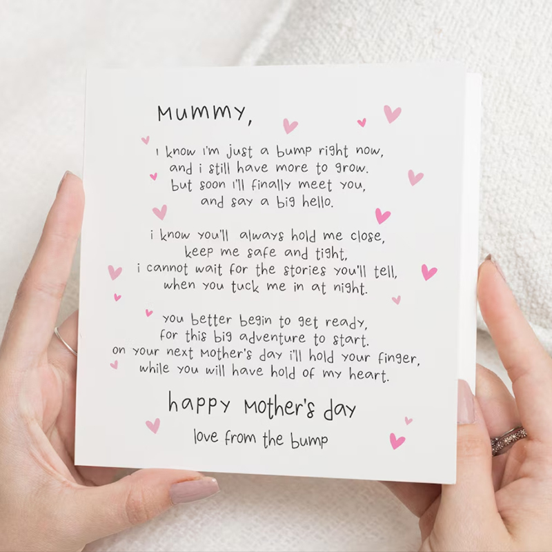 Mothers Day Card From Bump Mothers Day Gift For Mum To Be Mothers Day Gift