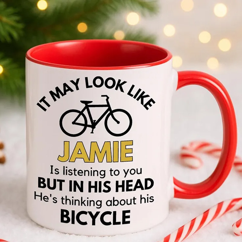 Personalized Cyclist Coffee Mug Funny Bicycle Gift Lover Mug Cyclist Gift Mountain Biker Gift Cycling Gift Bike Gift Bicyclist Mug Colour Options Available