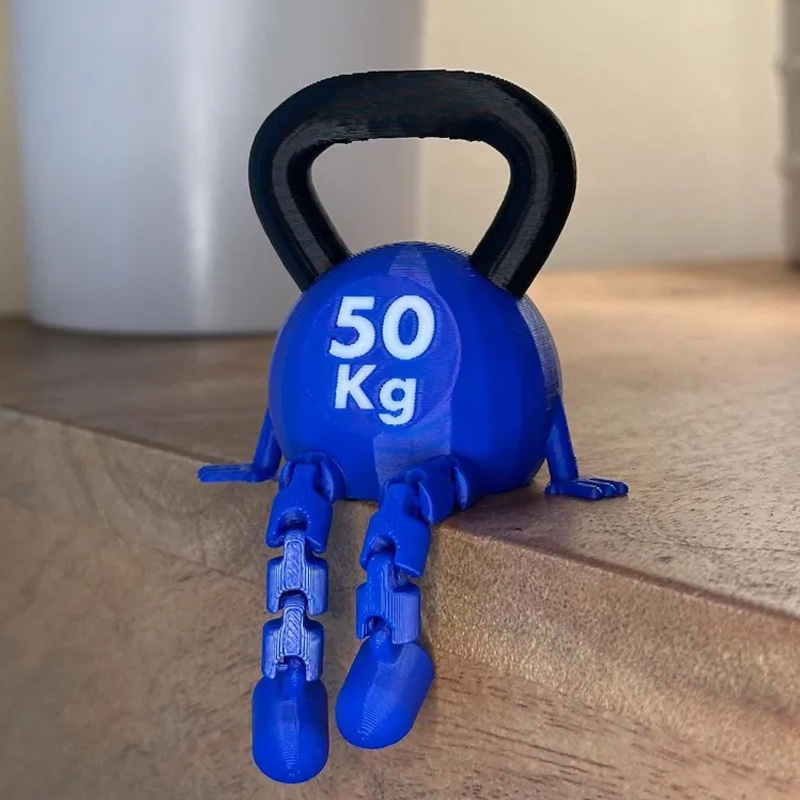 Personalized Gym Desk Decor Creative 3D Printed Bell Decorations Kettle Fun Buddy Gym Gift for Weightlifting and Fitness Lovers