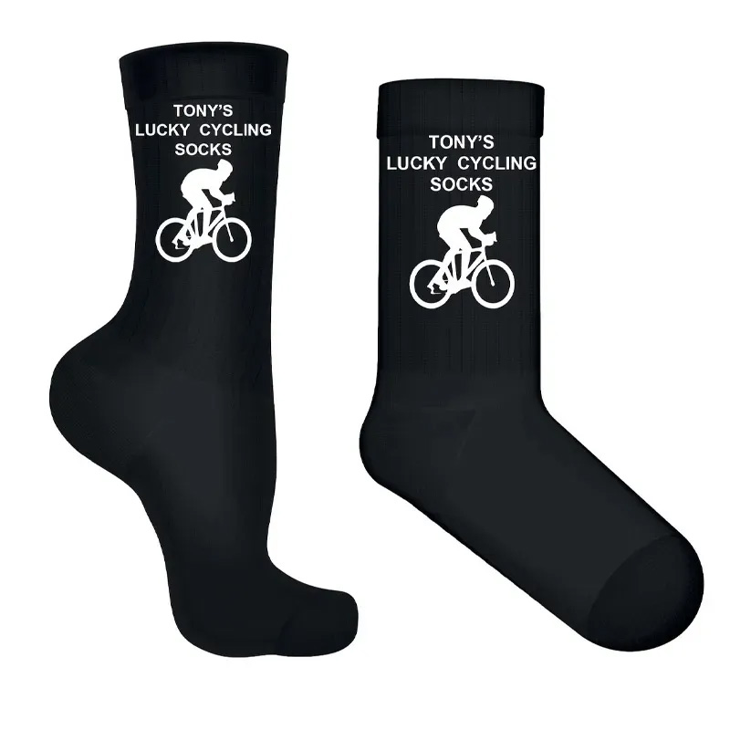 Personalized Lucky Cycling Socks Custom Name Gift for Cyclists