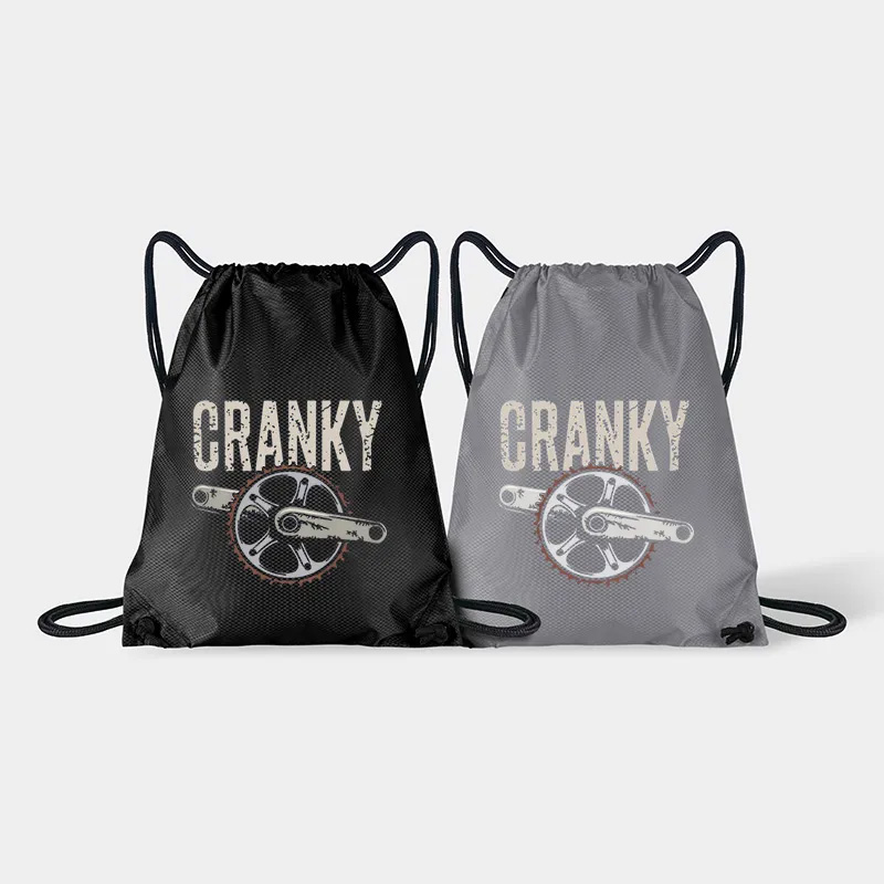 Personalized Cranky Bicycle Lover Drawstring Bag Funny Cycling Sports Backpack Bags Gift for Cycling Lovers Cyclists