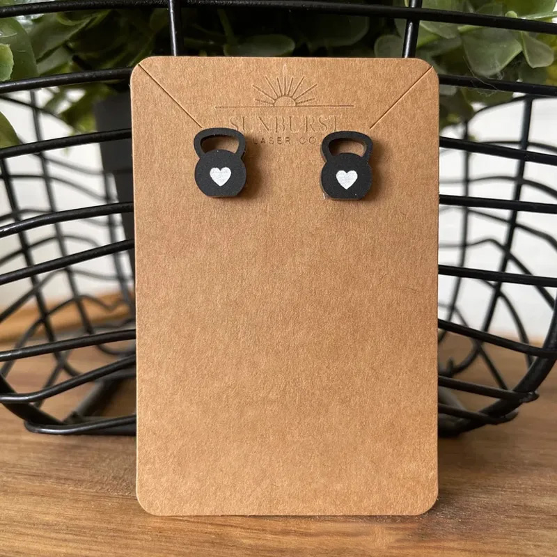 PersonalizedKettlebell Earrings Fitness CrossFit Jewelry Dumbbell Acrylic Earrings Accessories for Gym Lovers