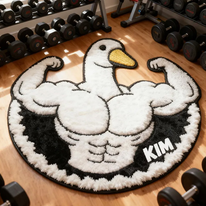 Personalized Silly Goose Lifting Doormat and Workout Transform Gym Space with Custom Name Powerlifting Gift Funny Fitness for Fitness Gym Owner Lovers
