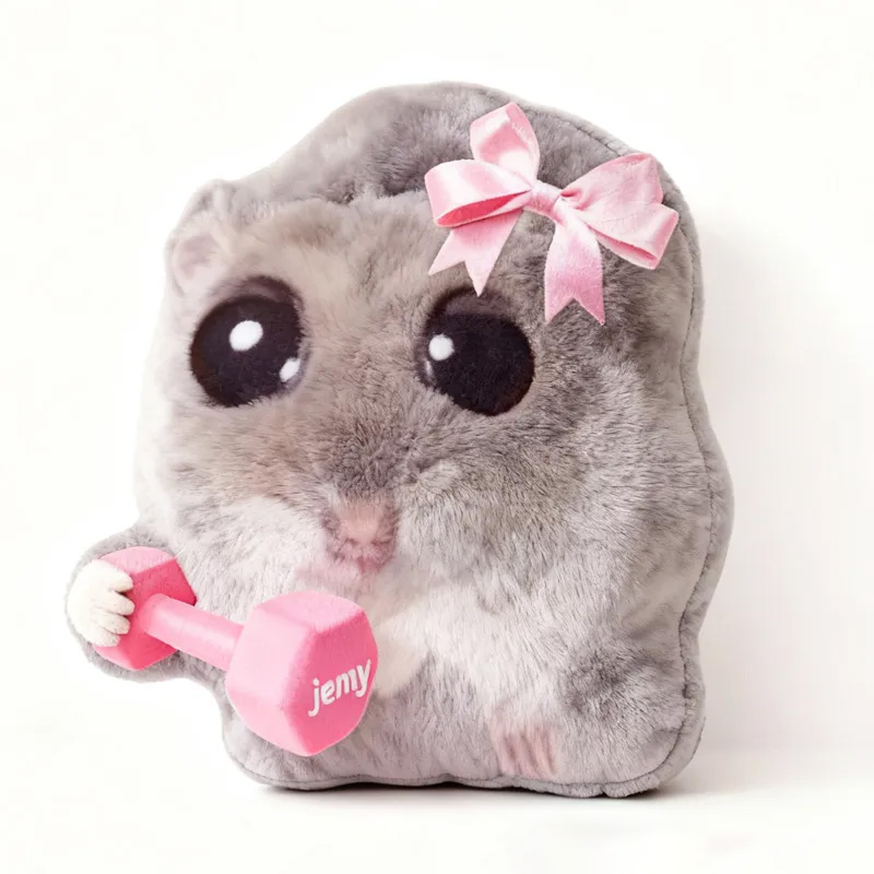 Personalized Pillow Graphic 3D Print Sad Hamster Funny Coquette Cute Gifts Graphic 3D Print for Girls Friends Custom Name Pillow Comfortable Christmas Decor for Gym Lovers
