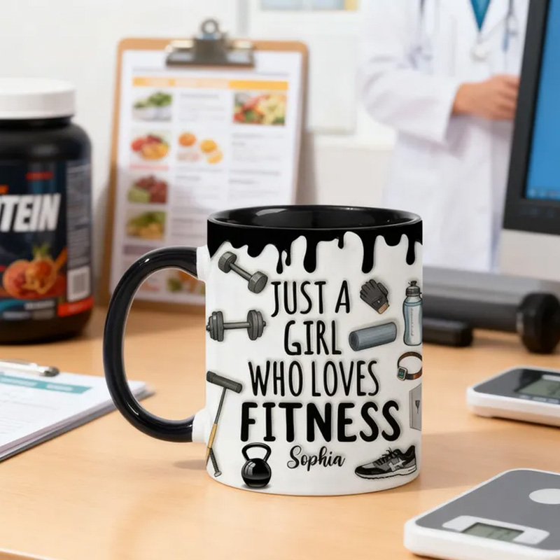 Personalized Just A Person Who Loves Fitness Gym Mug Gift for Kid Weightlift Gym Gift Lovers