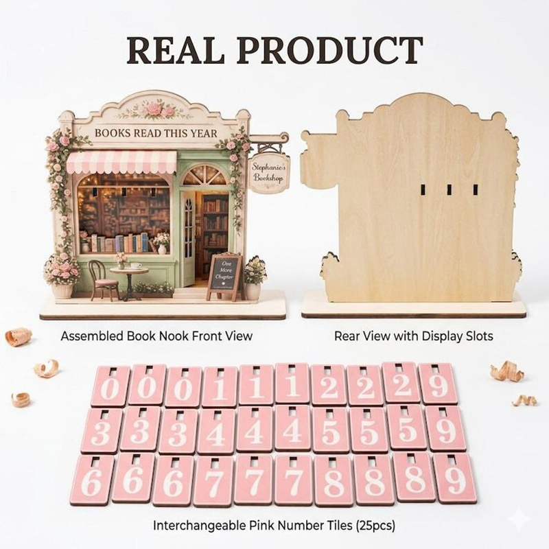 Personalized Books Read This Year Counter Vintage Book Read Tracker Floral Book Lover Gift