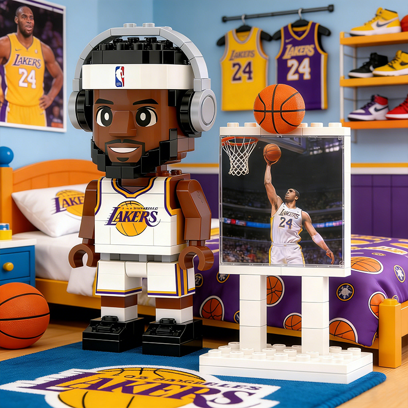 Personalized Custom Basketball Player Brick Figure & Photo Display – Personalized Sports Collectible