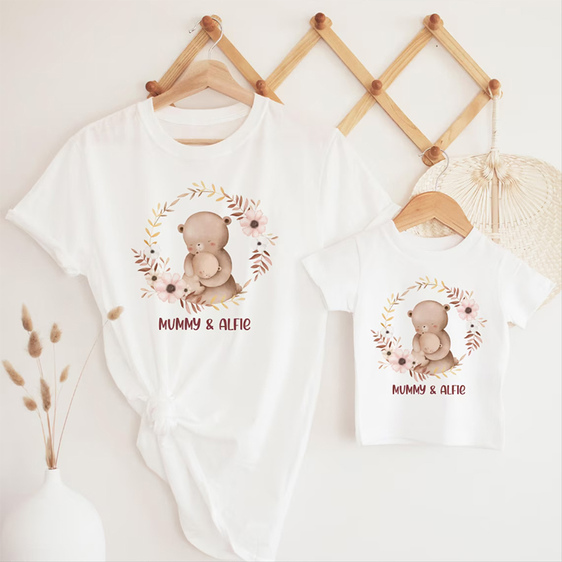 Personalized Mother and Baby Matching T-shirts - Gift for Mum Mothers Day Gift
