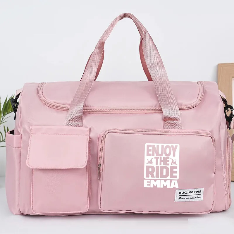 Personalized Just Ride Duffel Bags with Multiple Compartments for Outdoor Adventures Riding Cycling Biking Enthusiasts