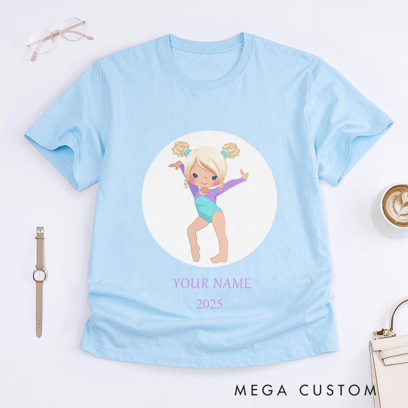 Personalized Girl Ballet T-Shirt Custom Name Gift for Girls Dance Lovers Unique Women Tee Customized Present