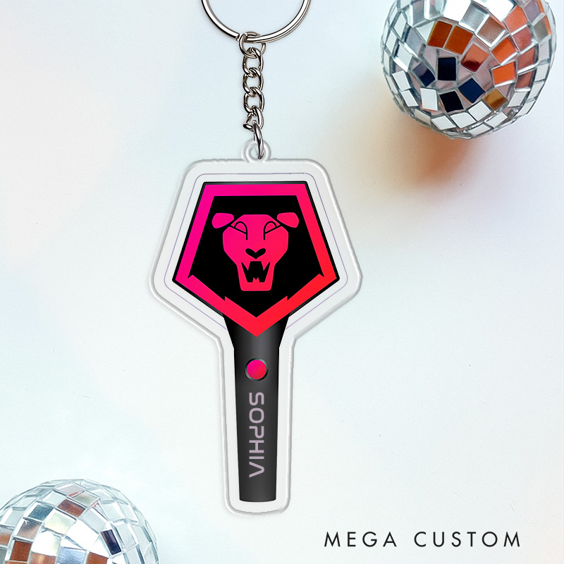 Personalized Boys Lightstick Acrylic Keychain Anime Kpop Movie Key Chain Cartoon Comic Key Ring for Anime Idol Group Lovers