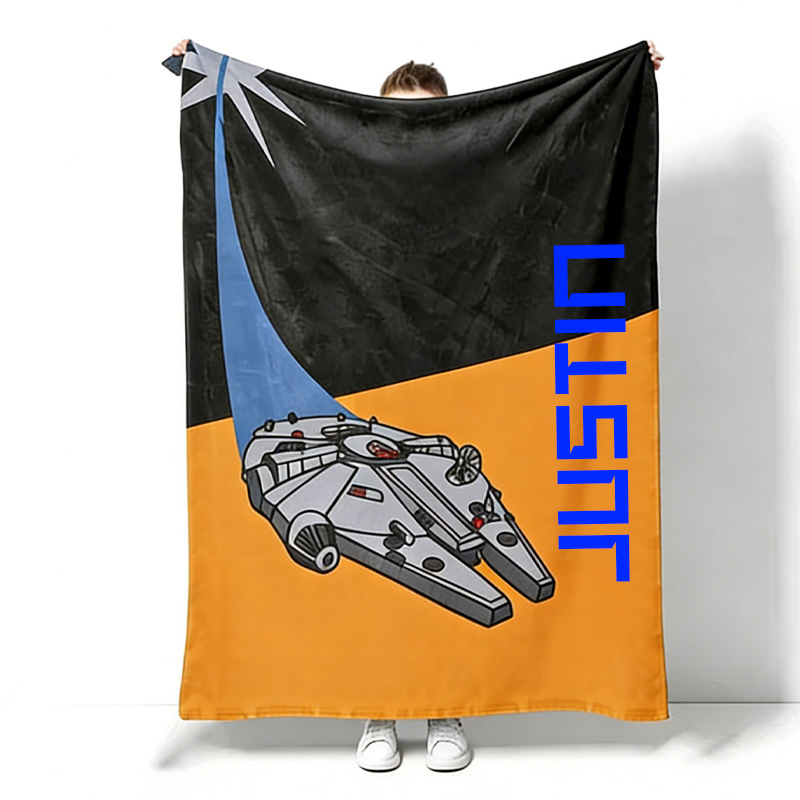 Personalized Robot Housewarming Blanket with Custom Name Throw Blanket for Geek Lover