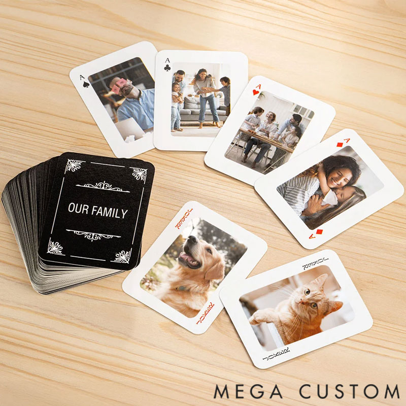 Personalized 54 Pcs Photo Deck Board Game Cards Family Birthday Party Gift