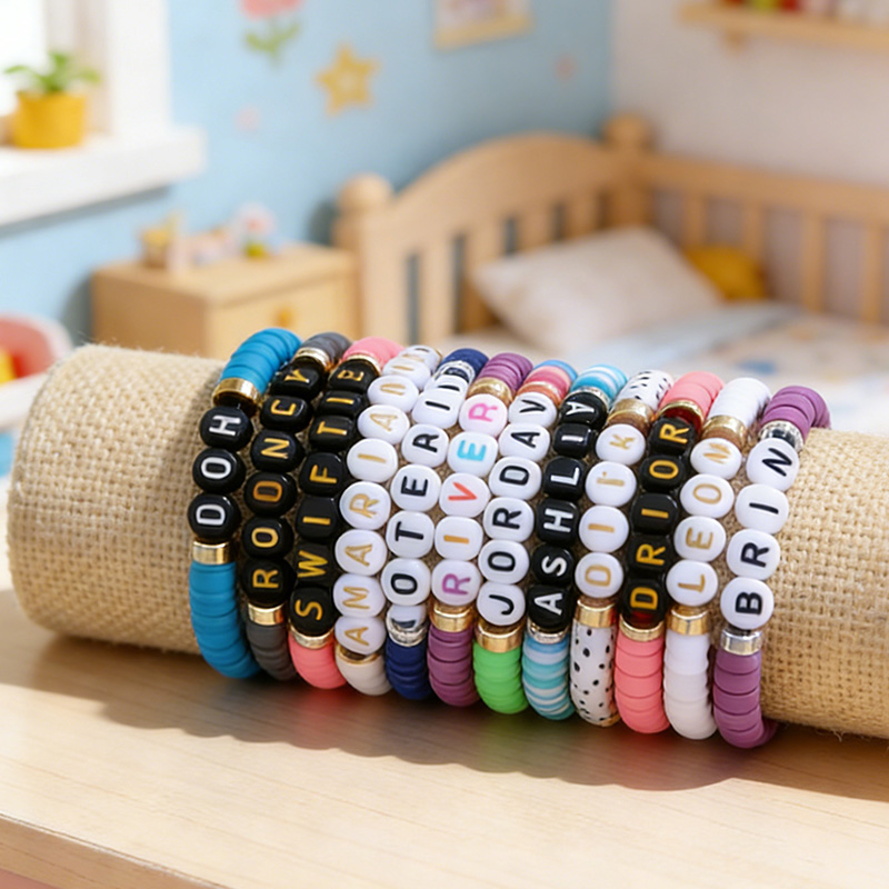 Personalized Kid’s Bracelet Custom Child Bracelet Custom Name Gift for Kids Jewelry for Toddlers Bracelet Stretchy Bead Bracelets gift for boy and girl