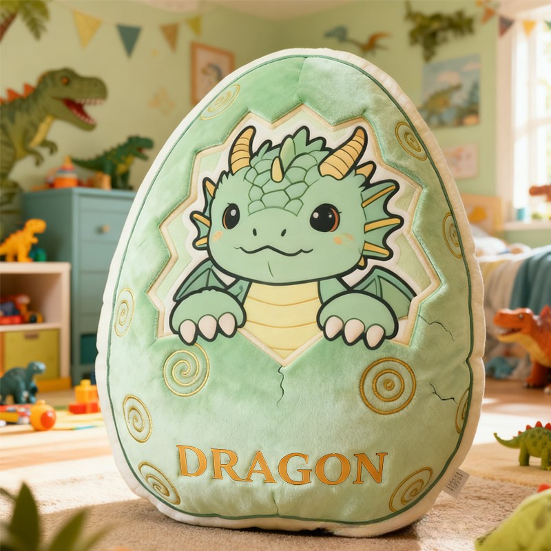 Personalized Dragon Egg with Name Graphic 3D Print Pillow Christmas Gift for Kids Birthday Gift
