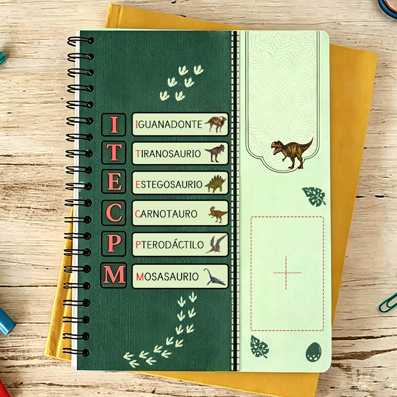 Personalized Cowboy Dinosaur Rawr Some Alphabet Name Western Adventure Kids Back To School Journal Notebook
