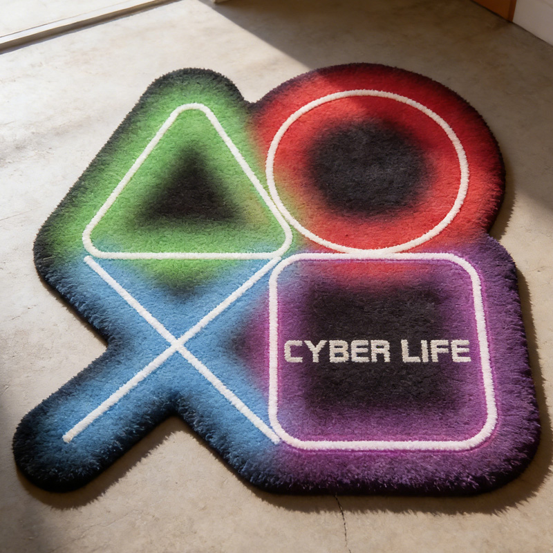 Personalized Game Logo Rug Doormat Gamer Room Decor Gift for Game Geek Lover