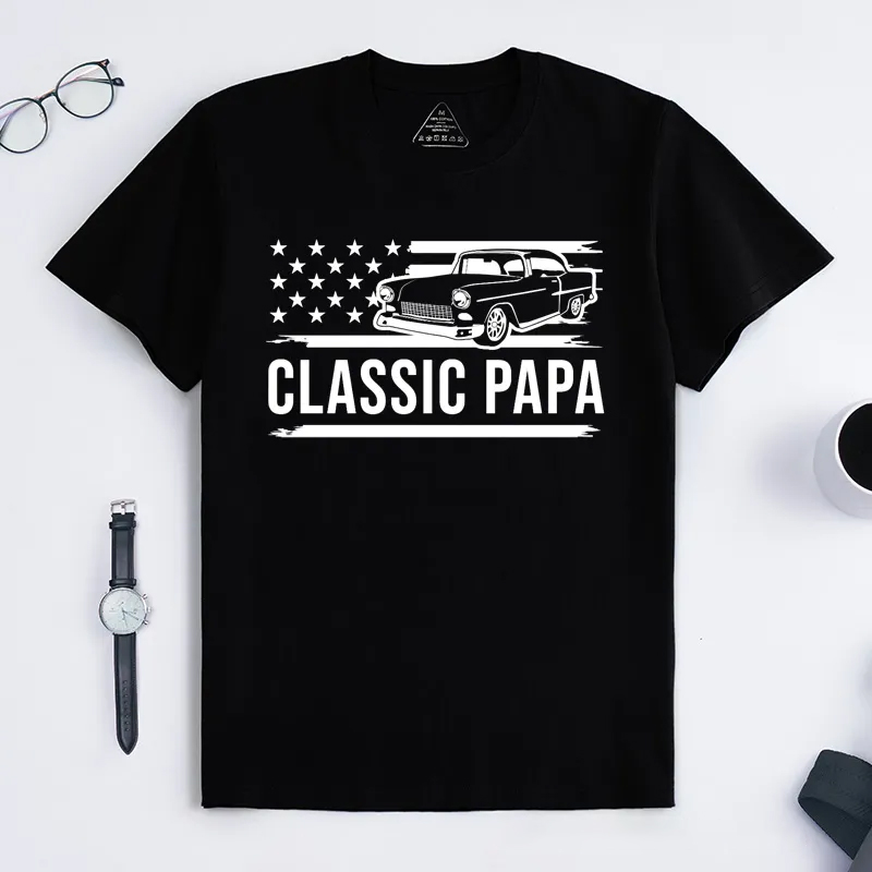 Personalized Grandpa T-Shirt for Fathers Day Gift Classic Papa Shirt I'm a Classic Funny Birthday Shirts Grandfather Gift Birthday Gift Classic Car