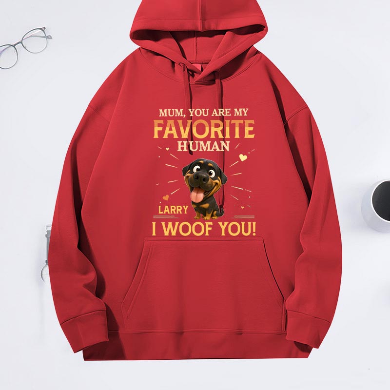 Personalized Dog Lover Favorite Human Dog Mom Hoodies