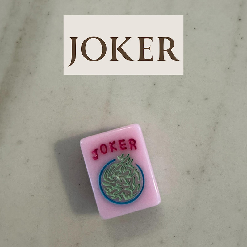 Personalized Mahjong Tile Keychain Pink Tile Monogrammed Mah Jongg Gift