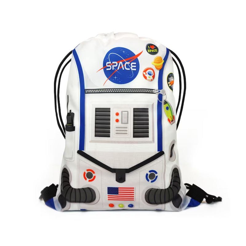 Personalized Galaxy Astronaut Drawstring Goodie Bag Space Party Favor Bags Backpack for Geek Lover