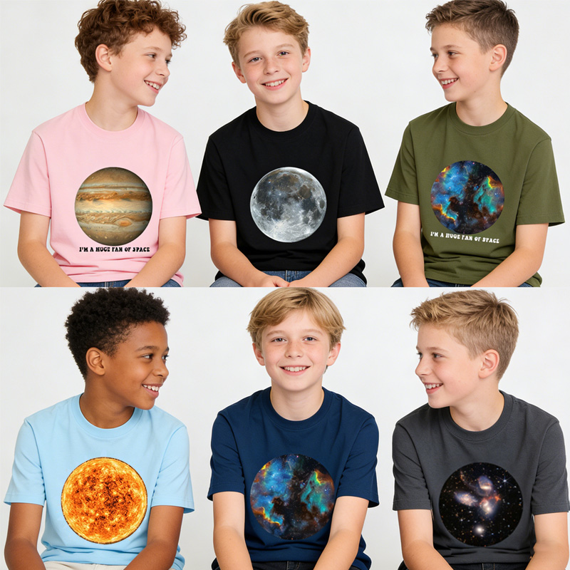 Personalized Solar System Planet Kid Adult T-shirt with Custom Text for Space Geek Lover