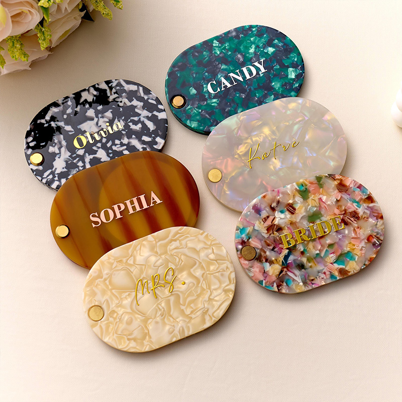 Personalized Large Amber Hair Comb Marble Hair Comb Wedding Bridesmaids Gift Bridal Gift for her Bridesmaid gifts