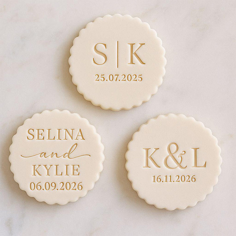 Personalized Wedding Cookie Cutter Custom Initials Wedding Cookie Embosser Personalized Stamp Wedding Cookie Stamp Custom Personalized Fondant Embosser Wedding Cookie Stamp
