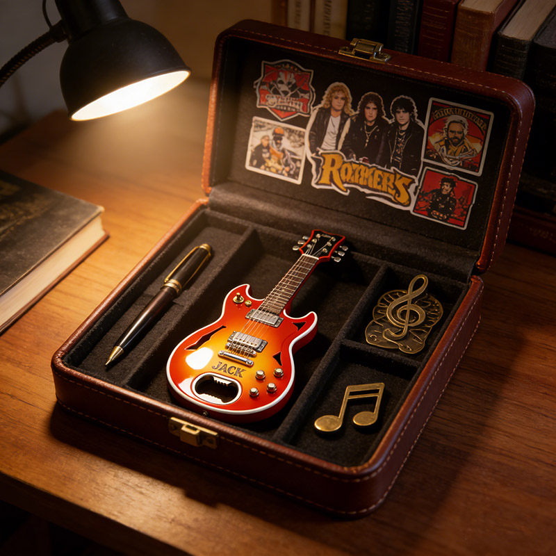 Personalized Guitar Shaped Bottle Opener with Name Concert Celebrations Birthdays Holiday Parties Gift for Guitarists Band Members Music Lovers