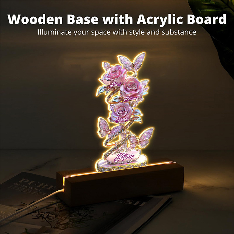 Personalized My Garden Gift For Mom Grandma Custom Shaped Acrylic Plaque Mother's Day Gift