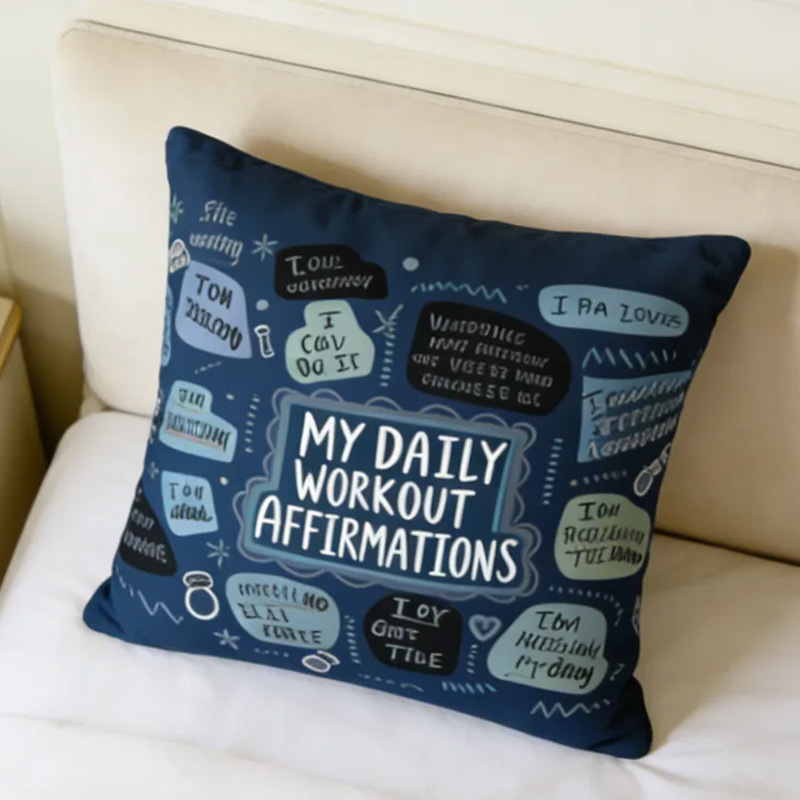 Personalized Couple Throw Pillow Workout Cushion Gym Motivation Gift Fitness Enthusiast Gift for Gym Lover