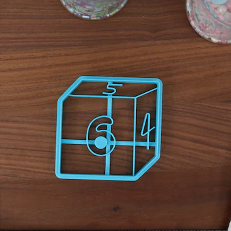 Personalized Dice Cookie Cutter Game Night Baking 3D Printed Baking Tool Craft Stamp for Geek Lover