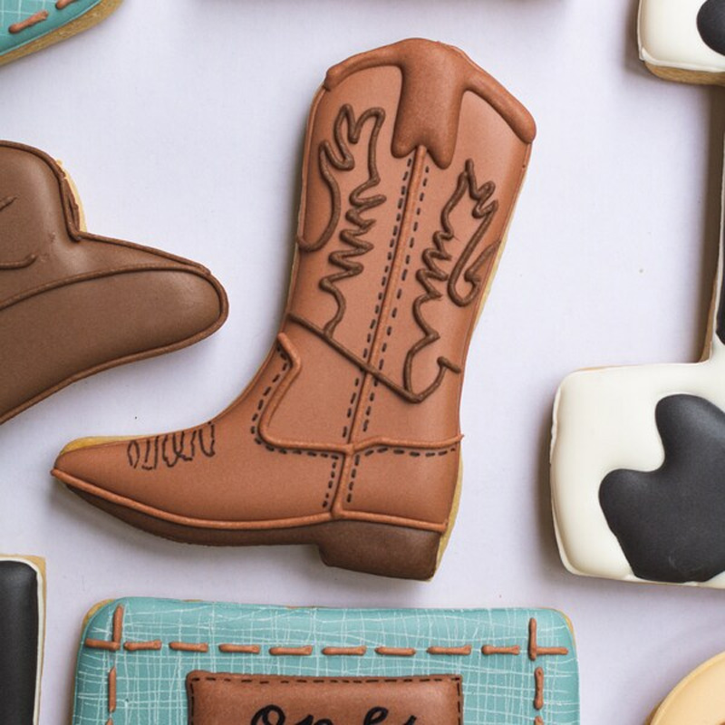 Personalized Cowgirl Cowboy Western Bootie Cookie Cutter Gift For Horse Lover Barn Owner Cutter 3D Printed Baking Supplies Fondant Tool Craft Stamp for Equestrian Lover