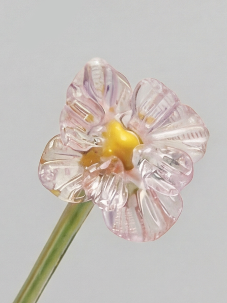 Personalized Glass Birth Month Flower Birth Flower Gift Hand Blown Spring Flower Glass Flower Bouquet Valentine's Day Gift For Her Home Decor-1