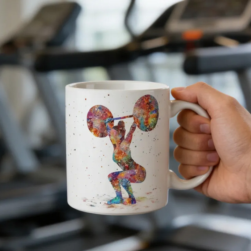 Personalized Couple Mug Fitness Gift Weightlifting Mug Female Weightlifter Gift Fitness Cup for Gym Lover