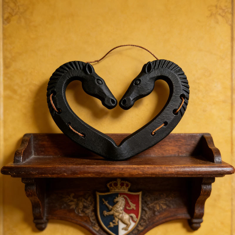 Personalized 3D Print Housewarming Gift Lucky Horseshoe Heart Door Anniversary Good Luck Charm New Home Gift Wall Decor for Equestrain Lovers