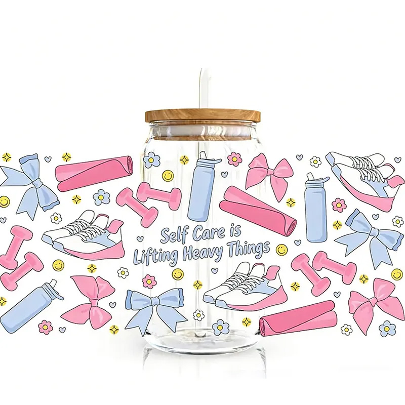 Personalized Gym Water Glasses Self Care Gym Girl Fitness Exercise Glass Gym Fuel Workout Motivational Glass Tumbler Birthday Gift for Gym Lover 