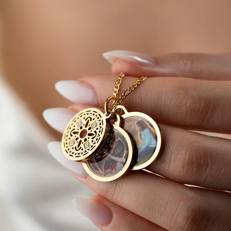 [Copy]Personalized Horseshoe Projection Photo Pendant Custom Photo Projection Necklace Horse Lover Gift Horse Necklace Romantic Keepsake 