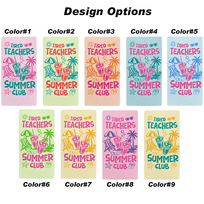 Personalized Tired Teachers Summer Club Beach Towel Travel Enthusiasts Gifts for Teacher
