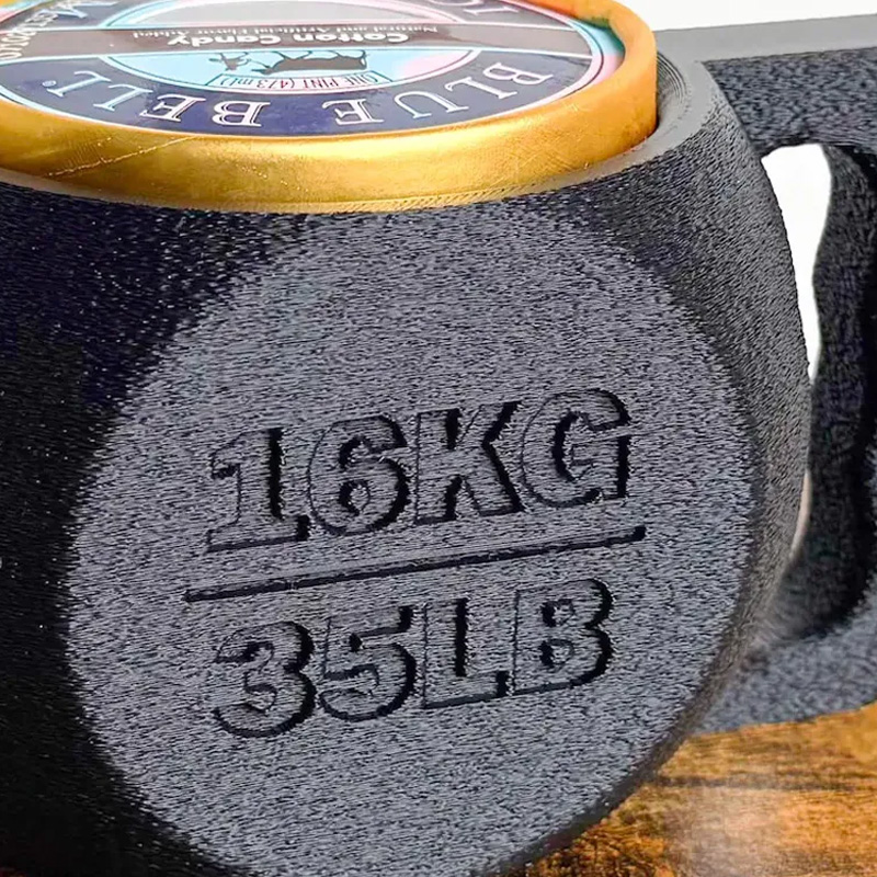 Personalized Kettlebell Ice Cream Pint Holder with Spoon Slot Holder 3D Printed Cozy with Spoon Slot Fitness Inspired Cozie Gym Gift Fuzzy Texture for Gym Lover