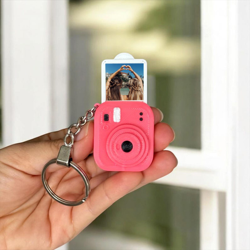 Personalized Mini Camera Keychain Gift for Husband Wife Custom Photo Insert Couple Gift Photo Gift