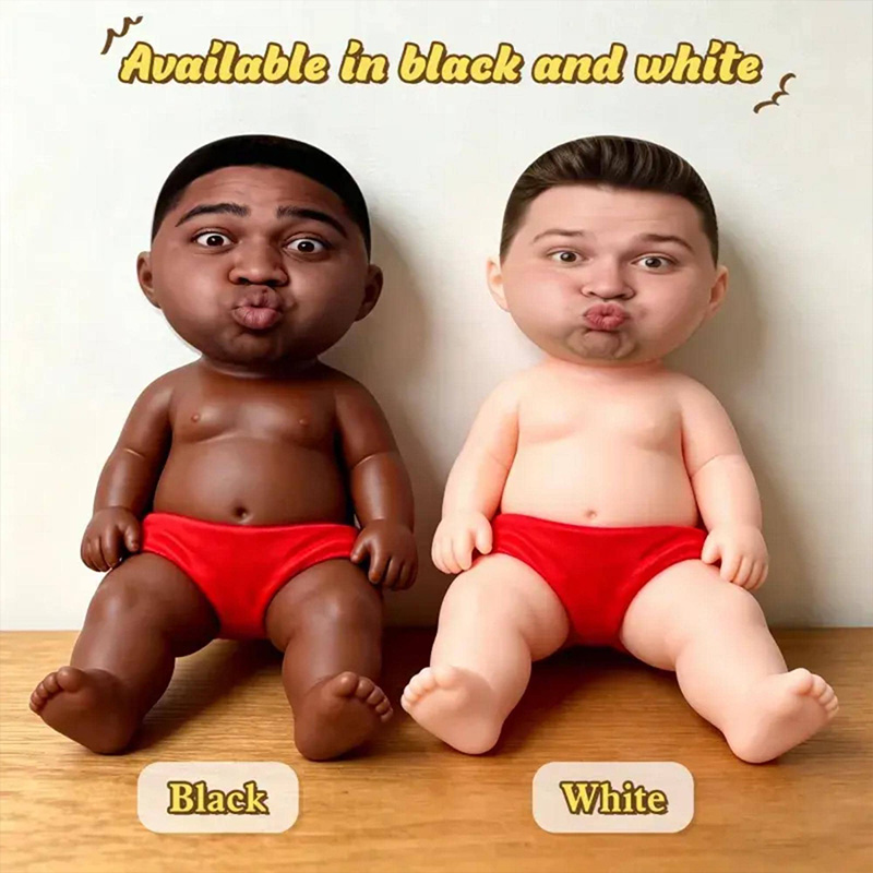 Personalized Stress Relief Doll Custom Face Squishy Toy Funny Squeeze Fidget Gift Soft Anxiety Relief Wife Gift from Husband Gift for Her