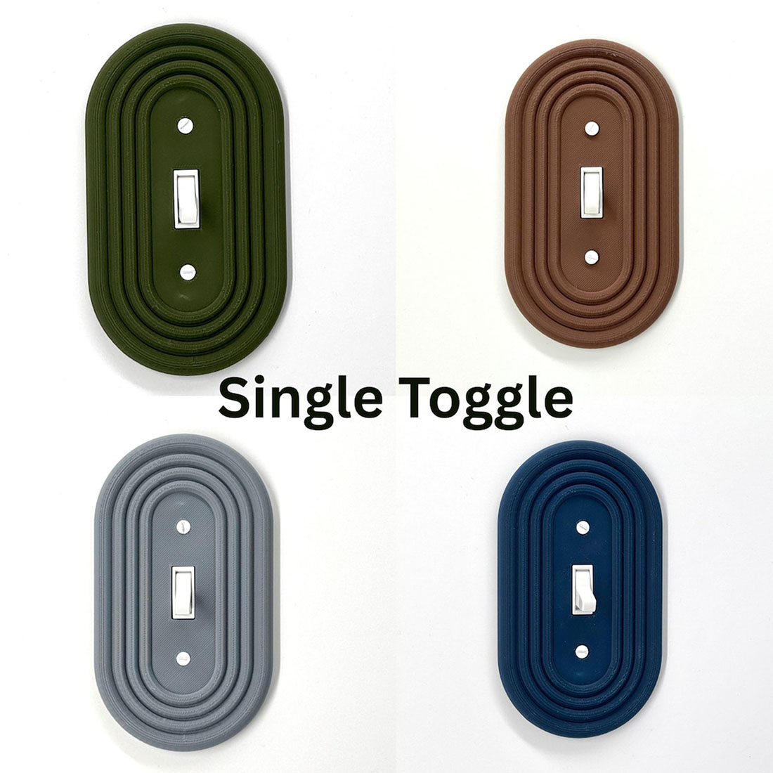 Mid-Century Modern Oval Light Switch Cover Available in Multiple Configurations Stylish & Functional Wall Plate