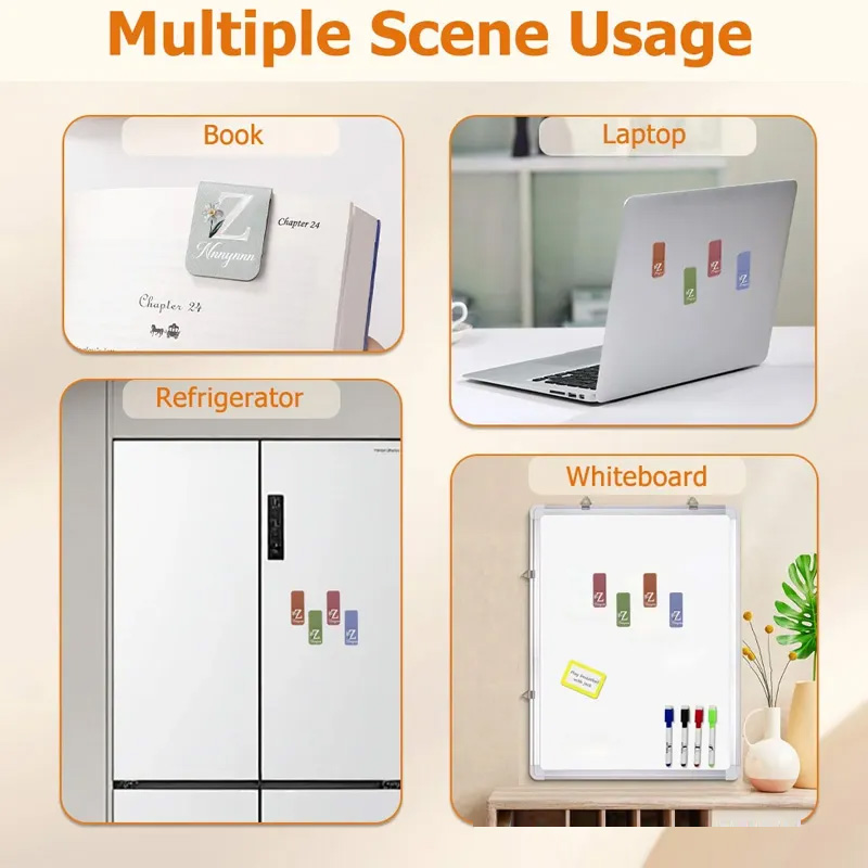 Personalized Initials Letter PU Leather Magnetic Bookmark Clip with Name Daily Use Birthday Gift for Book Lovers Riding Lovers Equestrian Lovers