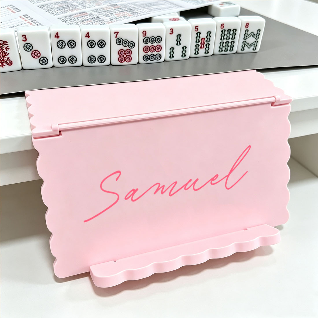 Personalized Mahjong Card Holder 3D Printed Foldable Mahjong Game Card Rack Mahjong Accessories Home Game Night Accessory Mahjong Player Gift