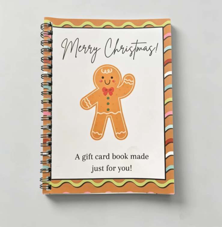 Printed Christmas Gift Card Book, Christmas Gift For Teen, Gift For Teenage Boy, Gift For Kids, For Adult Children, Gift Card Photo Album