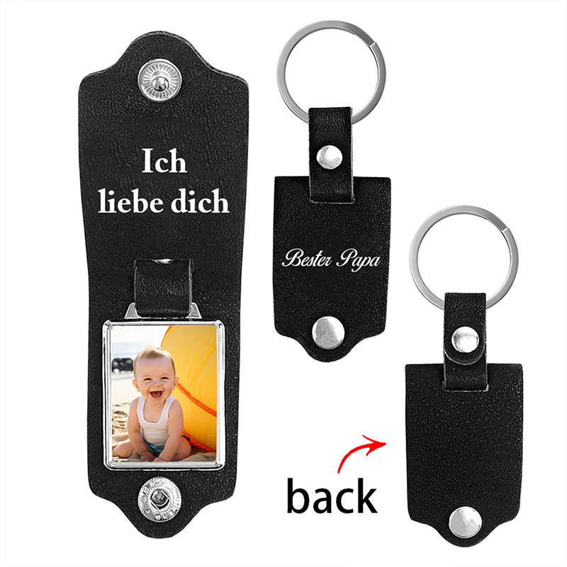 Personalized Ultrasound Leather Keychain Custom Ultrasound Keychain Bump Keyring Dad Birthday Gift from Bump Dad to Be Gift for Husband